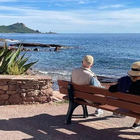 公寓 Rez-jardin Renove A Saint-raphael, Cote D'azur *